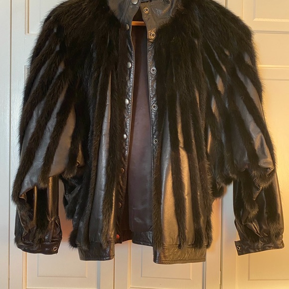 Mink and Leather Jacket - Picture 12 of 15